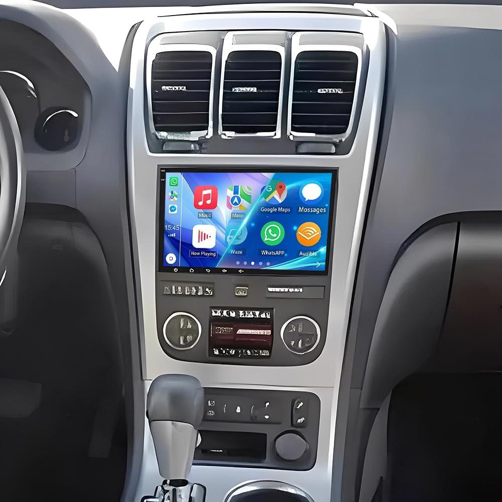 Car Stereo Radio for GMC Acadia 2008-2012 with Wireless CarPlay and Android Auto, 8" IPS Touchscreen Android 14 Double Din Car Audio Receiver w/Bluetooth GPS WiFi FM RDS SWC BT Mirror Link, 2+32G