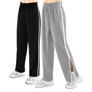 Wovnet 2 Pack Tear Away Pants for Men Sweat Basketball Pants 2 Side Zippers off Full Open Sweatpant with Pockets(Black，light Gray,xL)