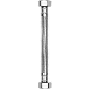 One Piece Stainless Steel Flexible Faucet Connector, 1/2 Inch FIP x 1/2 Inch FIP, Braided Stainless Steel Faucet Supply Line (6 inch)