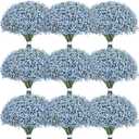 Yastouay Babys Breath Artificial Flowers, 30 Pcs Blue Baby Breath Flowers Artificial Bulk, Real Touch Fake Babys Breath Gypsophila for Wedding Party Bouquet Floral Arrangement Home Decor