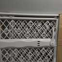 MYPET North States Paws Portable Pet Gate: 26-40" Wide. Pressure Mount. No Tools Needed. Made in USA. Dog Gate 23" Tall, Expandable, Durable Dog Gates for Doorways, Light Gray