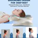 DONAMA Cervical Pillow for Neck and Shoulder Pain Relief, Cooling Contour Memory Foam Pillow, Dual-Height Ergonomic Neck Support Pillow for Side Back Stomach Sleepers with Removable Pillowcase