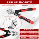 TOOLEAGUE 3Pcs Bolt Cutter Pliers Set,8"and 14" Heavy Duty Bolt Cutters,10" Wire Cable Cutter with Storage Bag,CR-V Blade, Easily Cut Locks, Screws,Rods, Chains