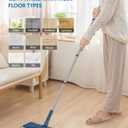 BPAWA Microfiber Mops for Floor Cleaning - Flat Floor Mop with 4 Washable Chenille Pads Dry Dust for Hardwood Laminate Wood Tile Vinyl Wall Hard Surfaces - 150cm Adjustable Long Handle
