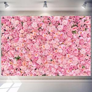 Floral Wall Backdrop 7x5 FT Vibrant Colorful Flower Backdrops for Wedding Large Background Banner for Party Photography Decor Romantic Elegant Design Photo Booth Supply