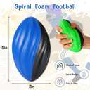 Woanger 40 Pcs Mini Foam Football Bulk 5 Inch Soft Small Footballs for Kids, Two Tone Spiral Colorful Balls for Sport Birthday Party Favors, Classroom Prizes, Indoor Outdoor Games(Multicolor)