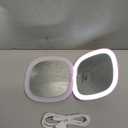 WOBSION Rechargeable Lighted Travel Makeup Mirror,1x/10x Compact Magnifying Mirror with Lights,Portable for Bag,4inch,Gift,Purple