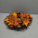 20 Inch Fall Wreaths for Front Door, Autumn Wreath with Pumpkins, Sunflowers, Pine Cones, Berries. Thanksgiving Harvest Front Door Wreath Decor, Farmhouse Outdoor Halloween Wreaths for Outside Indoor