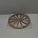 Qunclay 2 Pcs Wagon Wheel Decor Wooden Western Cowboy Party Decorations Vintage Rustic Wagon Wheel Wood Cartwheel Decor for Bar Garage Indoor Outdoor (Brown,12 Inch)