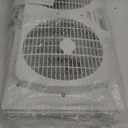 Comfort Zone Window Fan for Bedroom, 9 inch 3 Speed Dual Fans with Auto-Locking Expanders, Window Exhaust Fan, Removeable Bug Screen, White