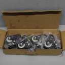 MySit 2" Casters with Brake Lock (Threaded Stem Bolt M10x25), Heavy Duty Swivel Stem Brake Caster Wheels with Hardware Nuts for Shopping Carts Trolley - Pack of 4