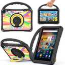 8 inch Tablet Case for Kids Not Fit for Lenovo/Samsung/Onn/Andriod 8 inch Tablets - Auorld Kids-Friendly Lightweight Shockproof with Handle Stand Compatible 2024/2022 Black