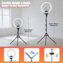 ALTSON 14'' Selfie Ring Light with 63'' Tripod Stand & Phone Holder, Dimmable LED Phone Ring Light for Video Recording/Live Streaming/Makeup/YouTube/TikTok, Circle Light with Remote for Phone&Camera