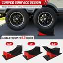 HOXWELL Leveling Blocks for RV, 2 Packs Camper Leveling Blocks System with Anti-Slip Mat, Lift Up to 6.3" Car Ramp for Changing Tires with Carry Bag, Fits Heavy Duty Dual Axle Travel Trailer RV Camper