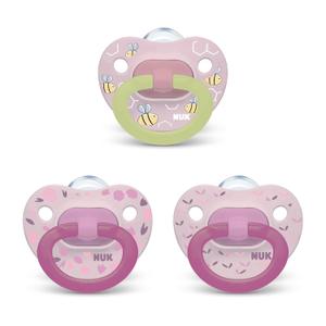 NUK Orthodontic Pacifier Value Pack (0-6 Month, Pink)