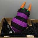 6.8Ft Giant Spider Halloween Decorations Outdoor 82" Light Up Spider with 115 LED Lights for Front Yard, Porch, Garden, Lawn, Halloween Party (Purple)