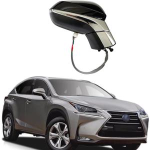 Passenger Side Mirror Assembly Fit for 2015-2020 Lexus NX NX200 NX300 Side Door Mirror Replacement Rear View Mirrors Electric Adjustment, Heated, Turn Signal, Electric Folding No Camera