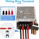 PWM DC Motor Speed Controller, DC 10-55V / Rated 40A, LED Display Stepless DC Motor Speed Controller with Adjustable Potentiometer and Forward-Brake-Reverse Switch