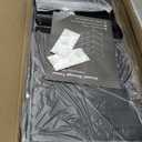 8-Drawer Dresser for Bedroom, Anti-Tip Tall Storage Organizer Chest of Drawers with Wooden Top and Metal Frame Fabric Bins for Closet, Living Room, Hallway, Entryway, Black