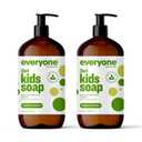 Everyone 3-in-1 Kids Soap, Body Wash, Bubble Bath, Shampoo, 32 Ounce (Pack of 2), Tropical Coconut, made with Essential Oils for Toddlers, tweens and teens
