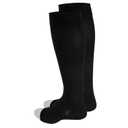 Truform 20-30 mmHg Compression Stockings for Men and Women, Knee High Length, Open Toe, Black, Large