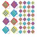 Hicarer 36 Pcs Tic Tac Toe Game Party Favor Goodie Bag Stocking Stuffer Kids 8-12 Tic Tac Toe Keychain Classroom Prize Puzzle Game Birthday Party Gift for Boy Girl Valentine's Day (Classic Color)