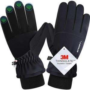 Winter Gloves for Men and Women, Thermal Touchscreen Warm Gloves with Windproof & Grip, for Running Cycling Skiing Hiking Driving Outdoor Sports (Medium)