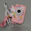 Upgrade Kids Camera for Boys Girls, Toddler Digital Selfie Camera with Cute Protective Cover and 32G SD Card, Christmas Birthday Gifts Toys for 3 4 5 6 7 8 9 10 11 12 Years Old Little Girls and Boys (Colorful Pink)