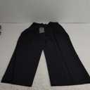 FUNYYZO Wide Leg Pants Women's High Elastic Waisted in The Back Business Work Trousers Long Straight Suit Pants, Black, M