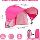 XL Universal Chair Canopy Umbrella, UPF 50+ Foldable Sun Shade Attachment with Adjustable Clamp, Fits Most Brands’ Beach, Camping, Lawn, Tanning, Zero Gravity, Lounge & Fishing Chairs