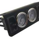 NYSUS Dual Air Gauge Controller Panel Paddle Valve Gauge with Paddle Switch for Air Suspension Kit Controller (Paddle Valve)