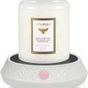 Candle Warmer with Timer Coffee Mug Heat Auto Off Function for Bedroom Study Living Room Kitchen Office White Ceramic Electric Wax Melt Warmer Fits Yankee Jar Scented Candle Safe Release of Scent