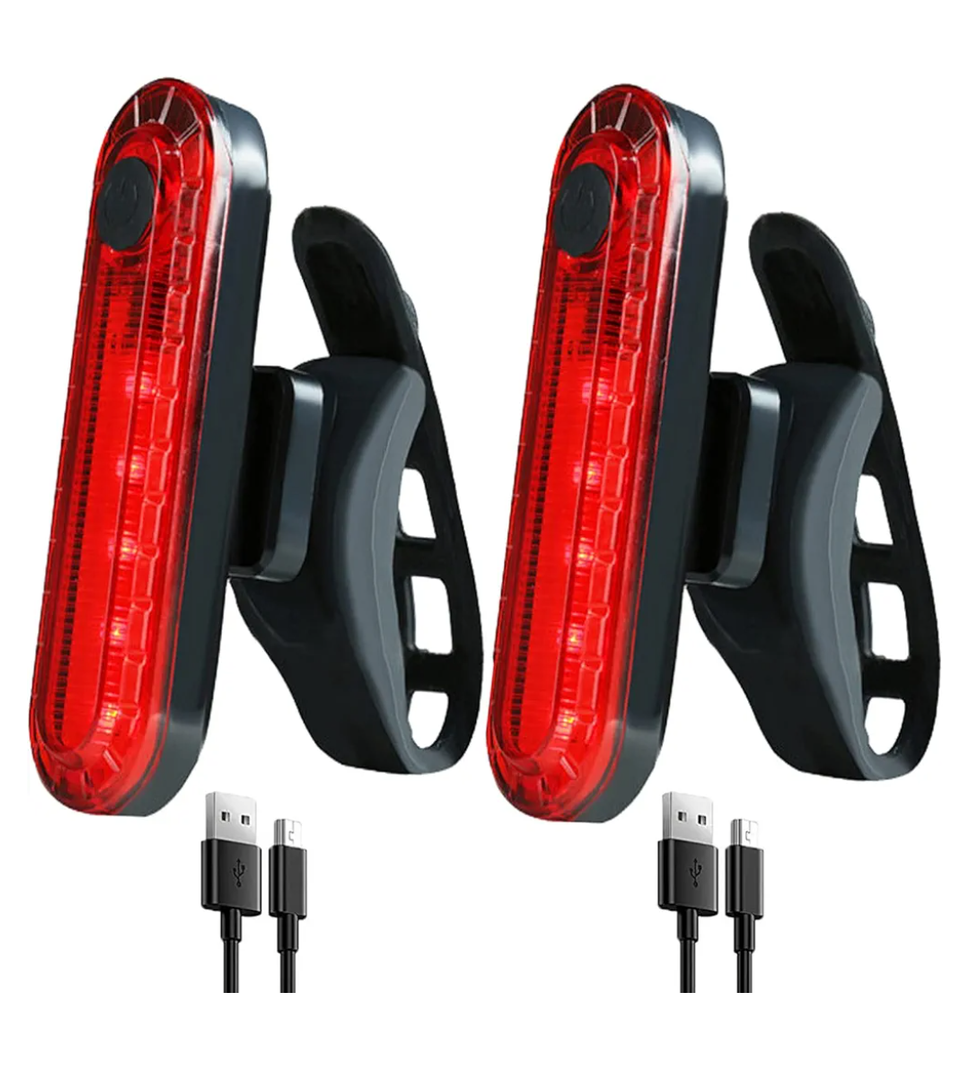 1 pack USB Rechargeable LED Bike Tail Light Bicycle Rear Cycling Night Essential Reflector Seat Back Safety Lamp Waterproof Bright Warning Flash MTB Light for Men Women Kids