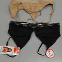 Hanes Women's Originals Triangle Bralette Pack, Breathable Stretch Cotton Bras, 2-Pack (Medium, Black/Deep Glow)
