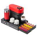 FlagShip for Vertuo Pod Holder Coffee Pod Storage for Nespresso Pod Organizer Black Metal Fits All Size Vertuo Pods
