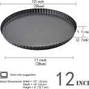 Gutsdoor Tart Pan 12 Inch with Removable Bottom Quiche Pan Nonstick Round Pie Pans for Baking Kitchen