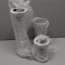 Homemory Farmhouse Wood Candle Holders for Pillar Candles Set of 3, Rustic Candle Holders for Table Centerpiece, 13" 9" 6" Vintage Tall Candle Stand Decorative for Dining Fireplace Living Room (White)