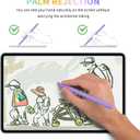 Stylus Pen for iPad Pencil 2nd Generation Magnetic Wireless Charging with Tilt Sensitivity&Palm Rejection, Stylus Pen for ipad 6/7/8/9/10, iPad mini 5/6, iPad Air 3/4/5, iPad Pro 11/12.9 (Purple)