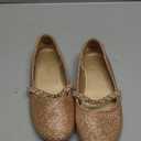 DREAM PAIRS Girls Mary Jane Dress Shoes Ballerina Flats for Wedding, Party (Toddler/ Little Kid/ Big Kid), Size 3 Little Kid, Rose/ Gold/ Glitter, SERENA-100-KIDS