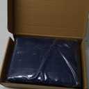 Amazon Basics Lightweight Pleated Bed Skirt, Full, Navy Blue, Solid