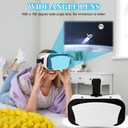Virtual Reality Goggles, 3D VR Glasses Adjustable VR Virtual Reality Headset with Wide Angle Lens, Universal 3D VR Headset for Kids Adults, HD Goggles for Phone Movies Games