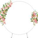 7.2ft Balloon Arch Stand White Metal Arch Backdrop Stand Circle Round Arch Frame Wedding Arch for Ceremony Birthday Party Anniversary Graduation Decoration