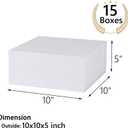 15 Pack Magnetic Gift Box With Lid 10x10x5,White Gift Boxes Bulk,Luxury Bridesmaid Proposal Box,Small Magnetic Closure Box Boxes For Presents,Wedding,Business, 1 count