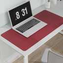 Wine Red Plastic Table Cover Protector, 36" x 60" PVC Desk Pad Mat