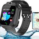 DDD 2025 Kids Smart Watch GPS Tracker,SIM Card for Calls,7-Day Battery IP67 Waterproof SOS Call - No Game Distraction - Birthday Gift for Boys Girls (Black)