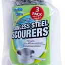 Jacent Everyday Stainless Steel Scourers, 3 Per Pack - 1 Pack