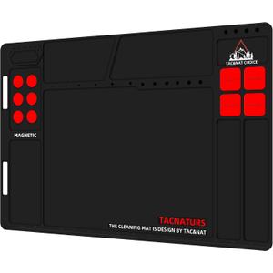 Pistol Gun Cleaning Mat, Magnetic Anti-Slip Rubberized Mat with Organizer Parts Tray