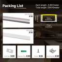 10-Pack 3.3ft/1M U-Shape LED Aluminum Channel System, Silver Profile with Milky White Diffuser Cover, Spotless LED Strip Light Track for Under Cabinet, Stairs, Wall and Ceiling Lighting