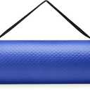 Champion 10mm Exercise Mat, Cushioned Non-Slip Workout Mat with Textured Base for Yoga, Pilates, Stretching & Floor-Based Training, Lightweight NBR Material, Includes Carry-On Strap