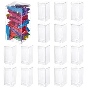 BENECREAT 4m10Pcs Clear Wedding Favour Boxes, 4x2x2inch Rectangle PVC Transparent Gift Boxes for Candy Chocolate, Wedding Party Favor Packaging